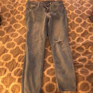 Old Navy Mid Rise Rock Star Ripped Jeans